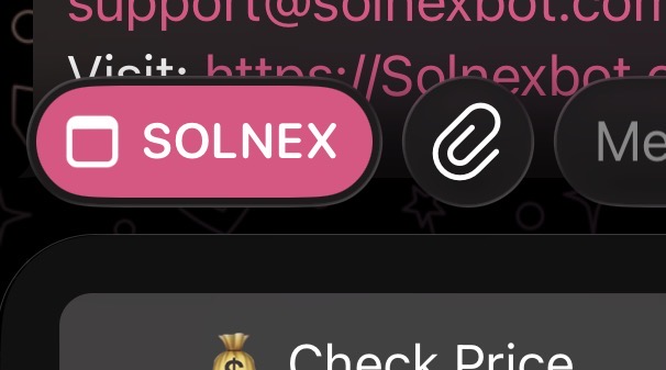 SOLNEX mini app button