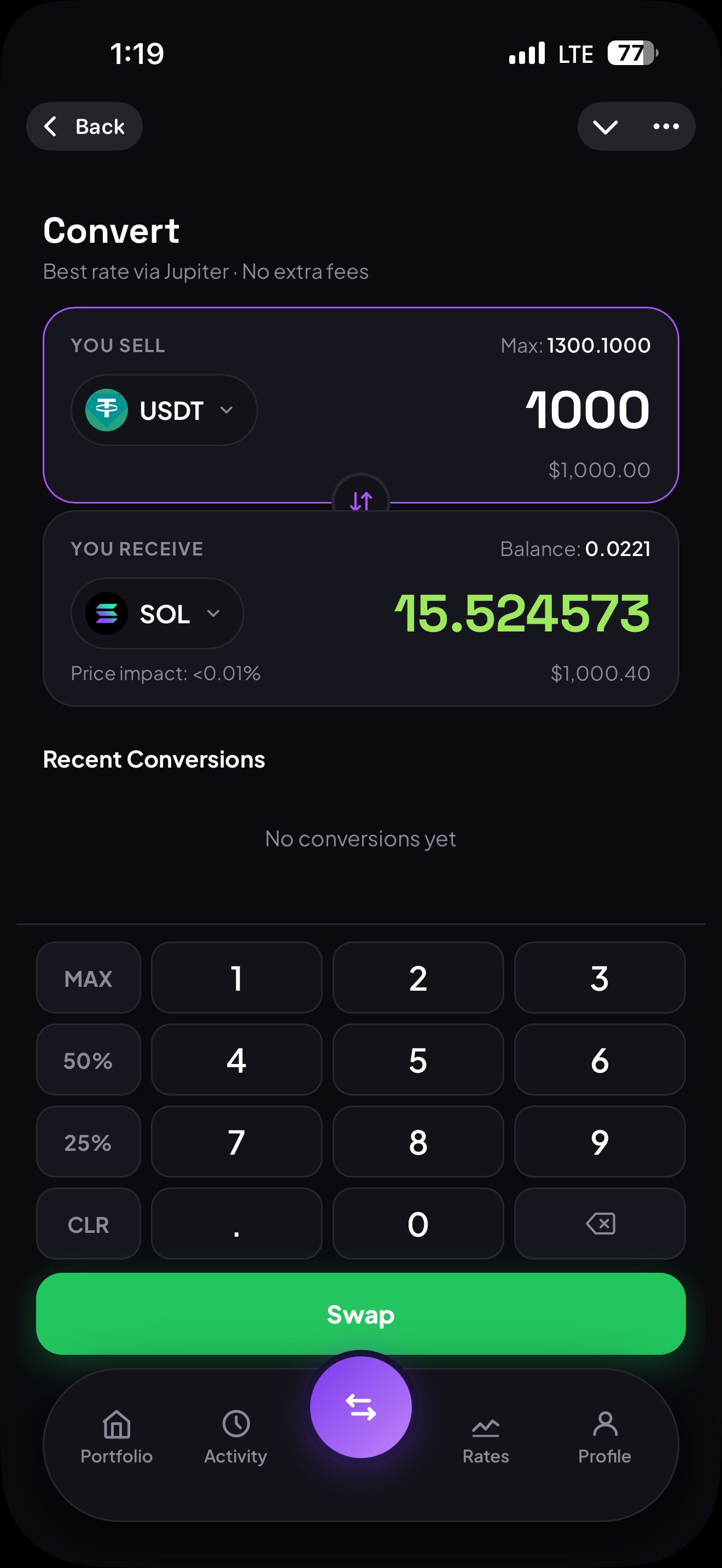 Convert screen